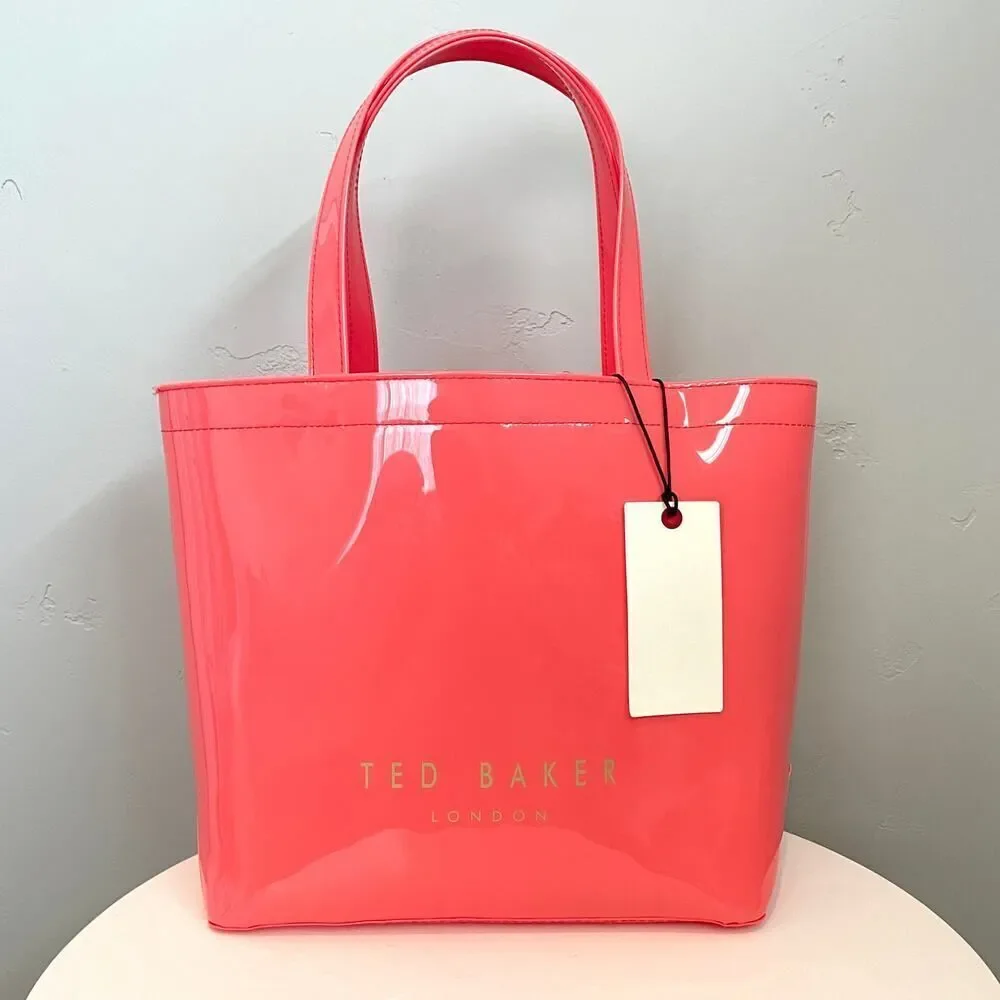 NWT Ted Baker Nikicon Bow Tote Bag in Bright Salmon Pink